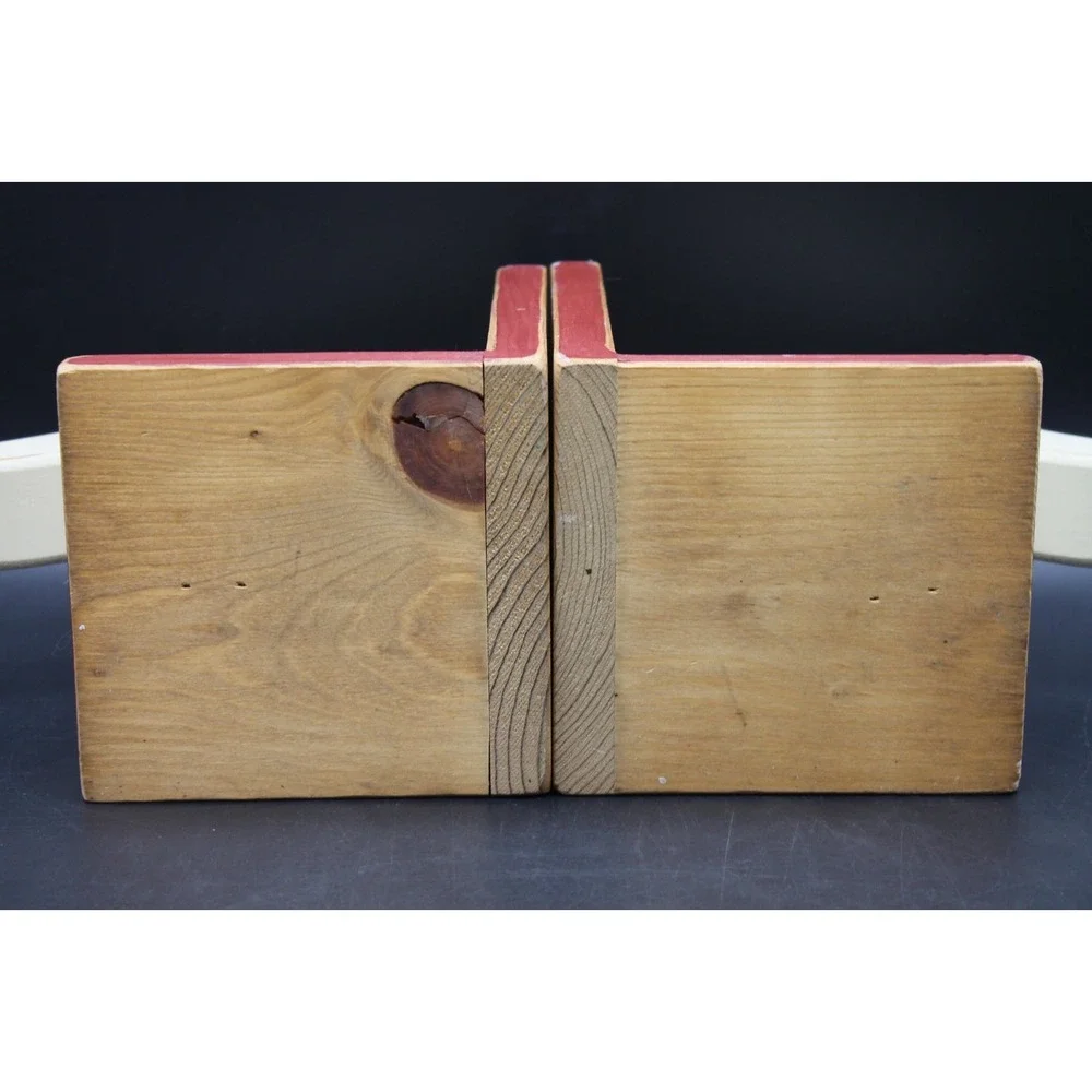 Horse Head Wooden Bookends Distressed Farmhouse Equestrian Decor Set of 2