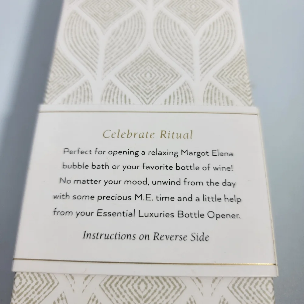 MARGOT ELENA Gold Bottle Opener - M.E. Essential Luxuries NEW IN BOX