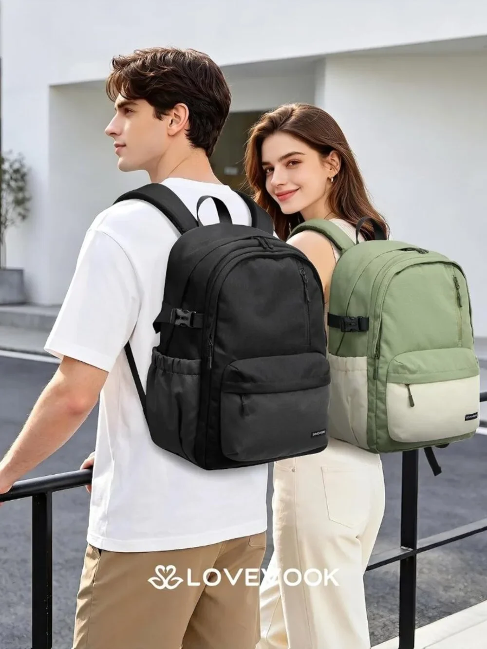 Stylish Laptop Backpack for Men & Women with Extra Large Tumbler Holder Pocket