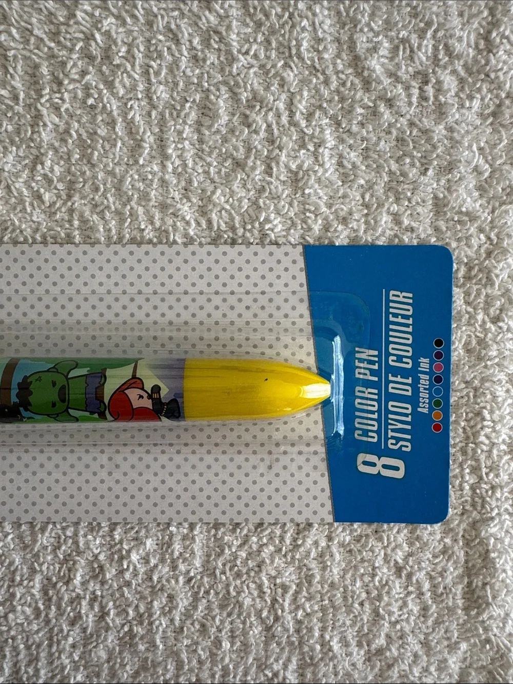 Marvel Avengers Yellow 8-Color Assorted Ink Pen