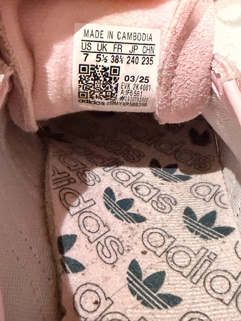 adidas Spezial Women's Suede Sneakers in Light Pink with Bl Stripes