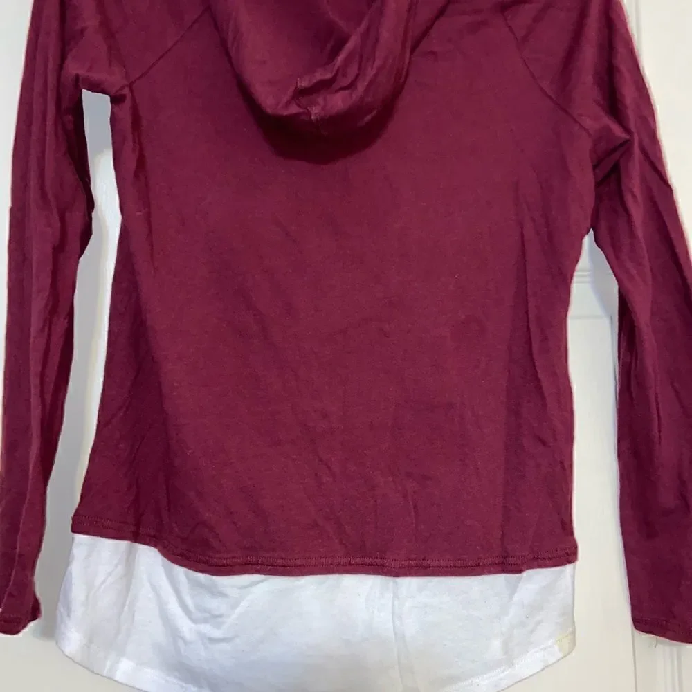 Justice long sleeve hooded top size 14