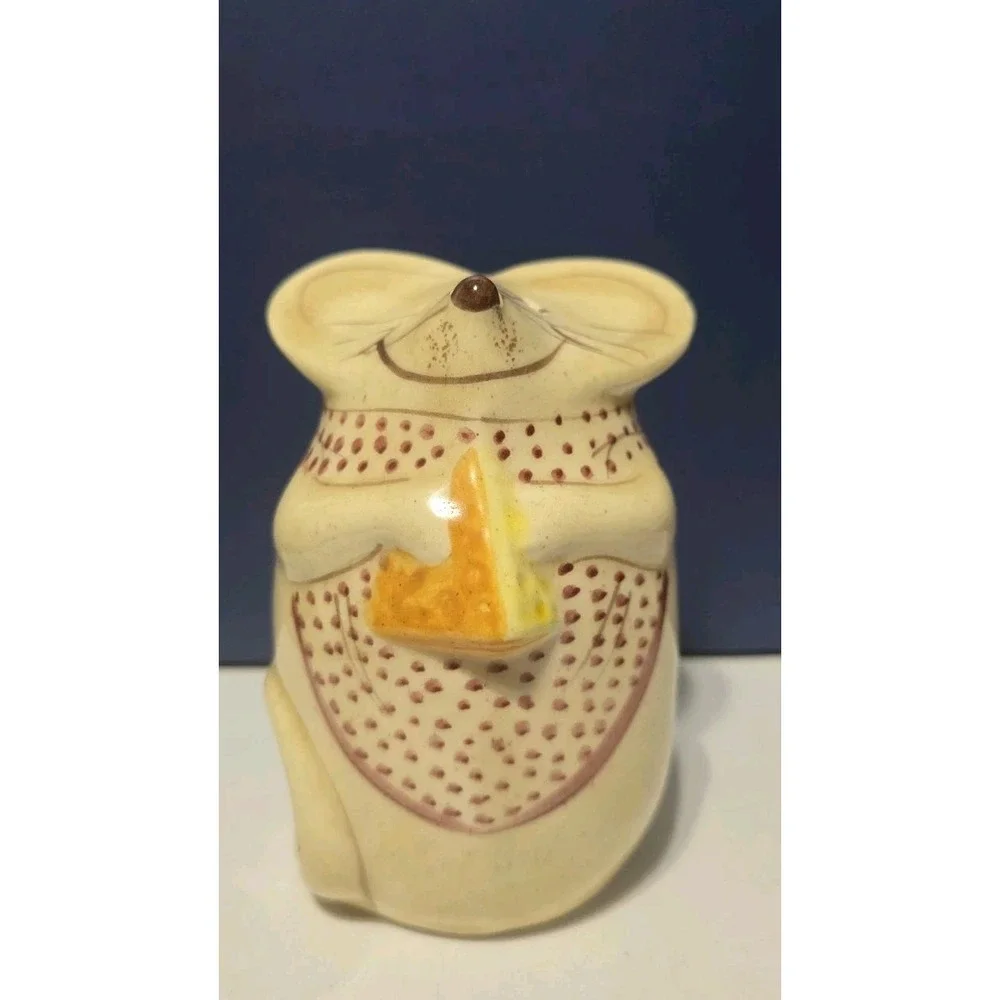 Handpainted  Ceramic Mouse  Cheese Shaker Made By Nelson S. Gustin Vintage...