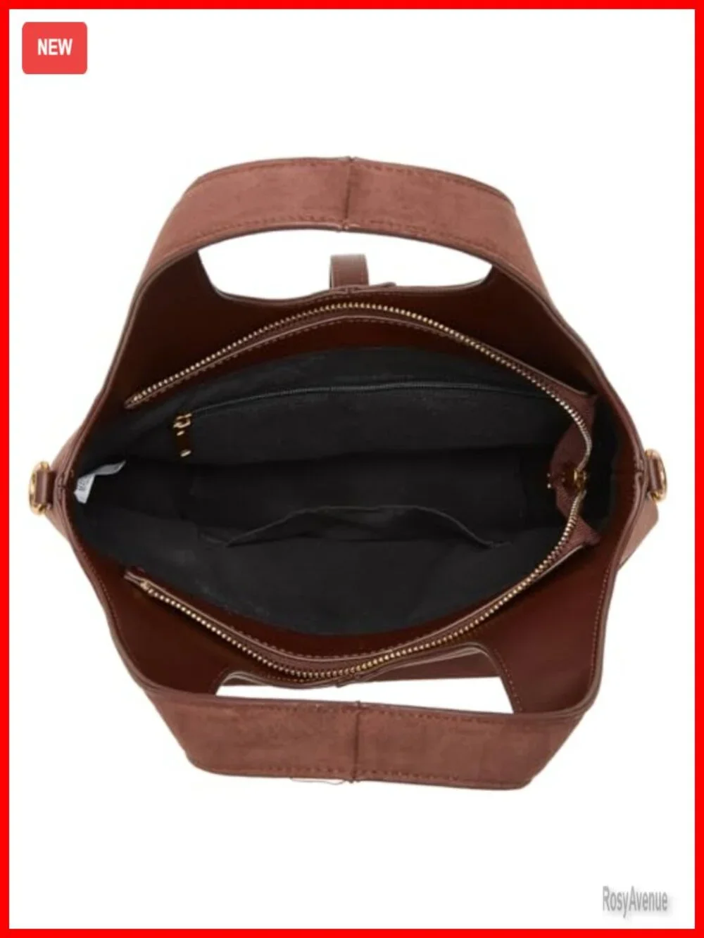 Vegan Leather Bucket Bag Ladies Retro Hobo Shoulder Crossbody Tote