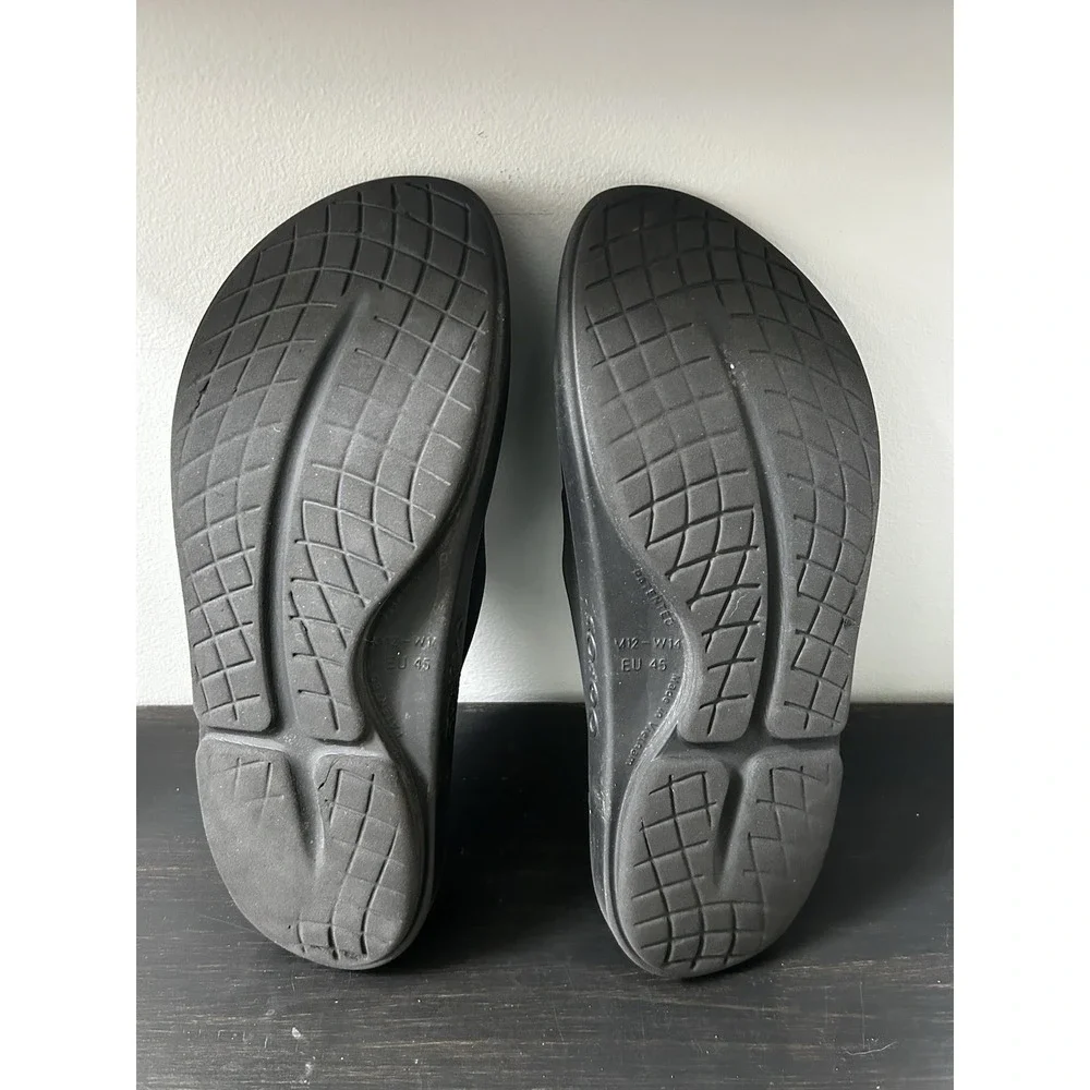 OOFOS‎ OOahh Sport Flex Slide Recovery Sandals Slides Black Womens 14/Men's 12