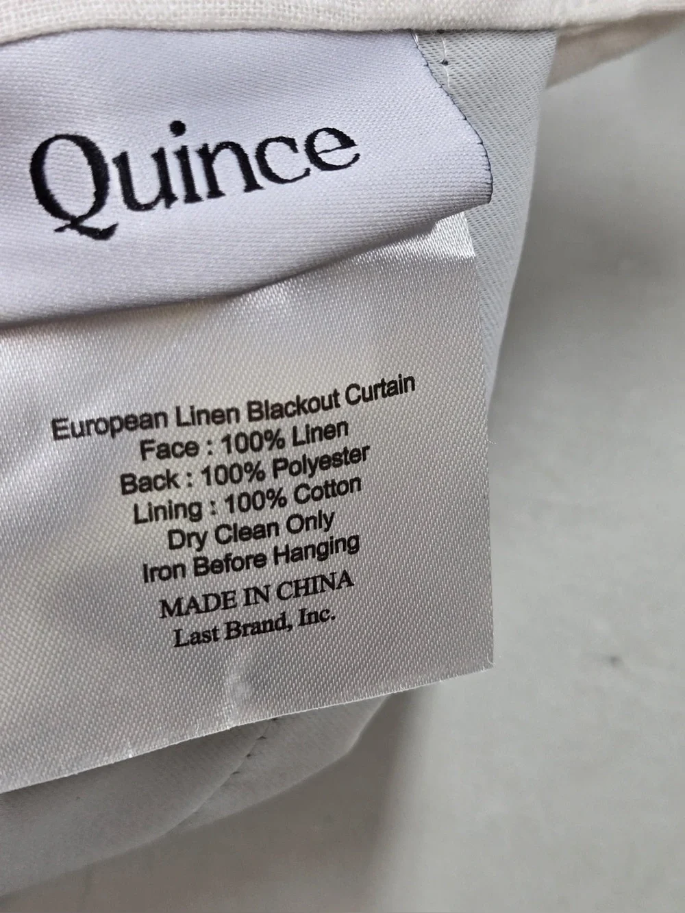 Quince includes 48x84