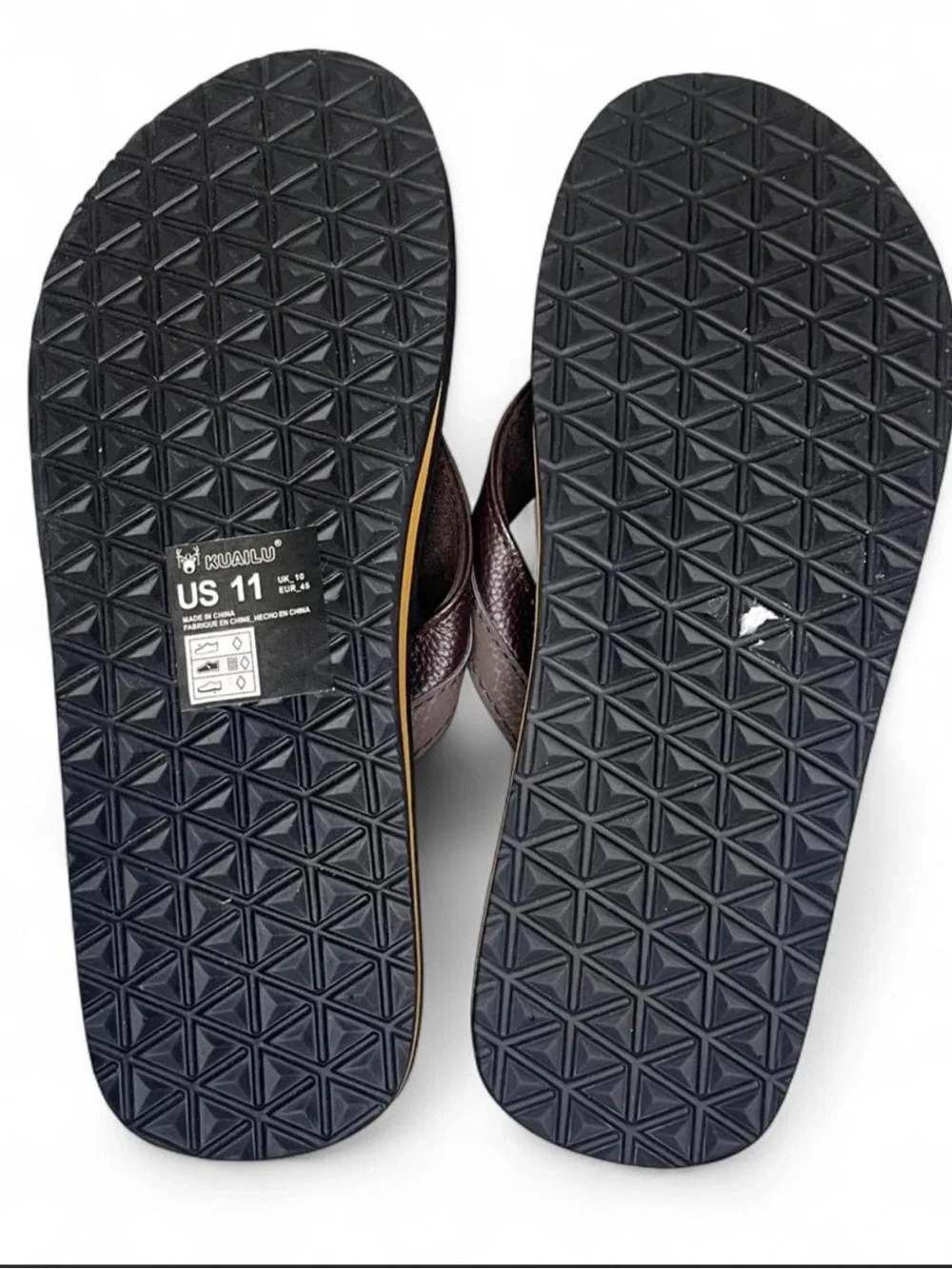 KuaiLu Mens's Flip Flops Thong Yoga Foam Outdoor Sandals Size 11 - NEW