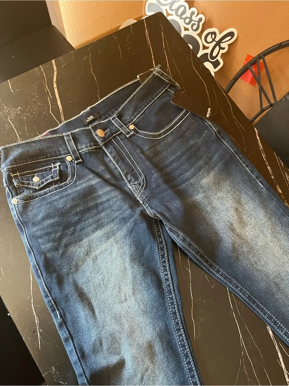 True Religion skinny visible branded