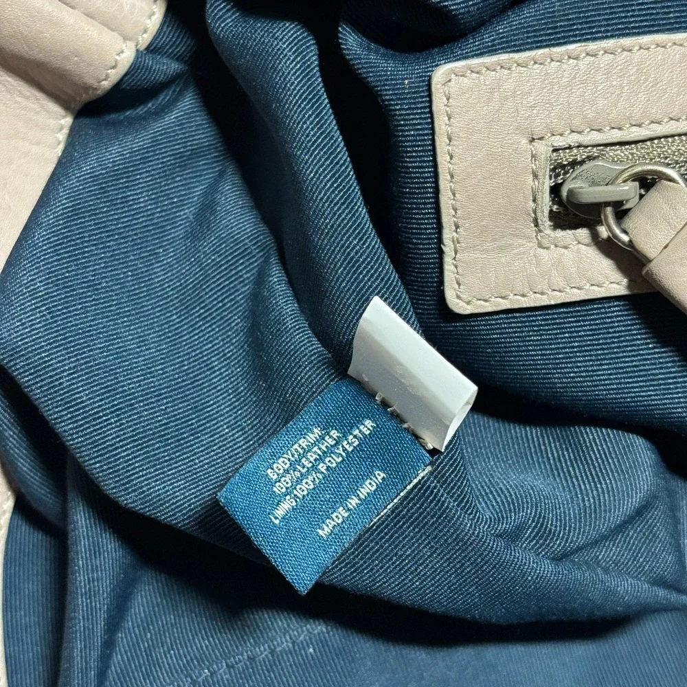 COLE HAAN Leather‎ Metallic Woven Shoulder Bag Hobo Bronze