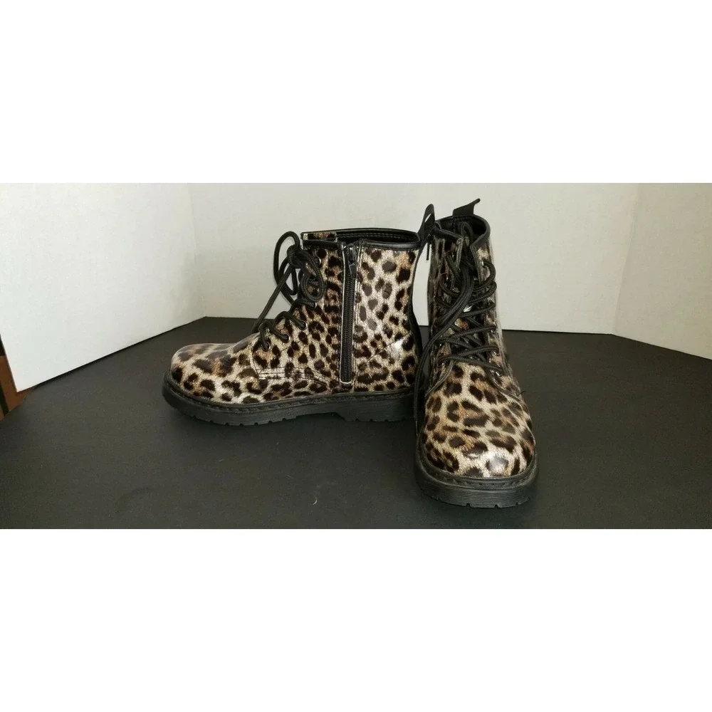 Steve Madden Leopard Jsashaa Girls‎ Boots Sz.5 Sparkle Rain Boots