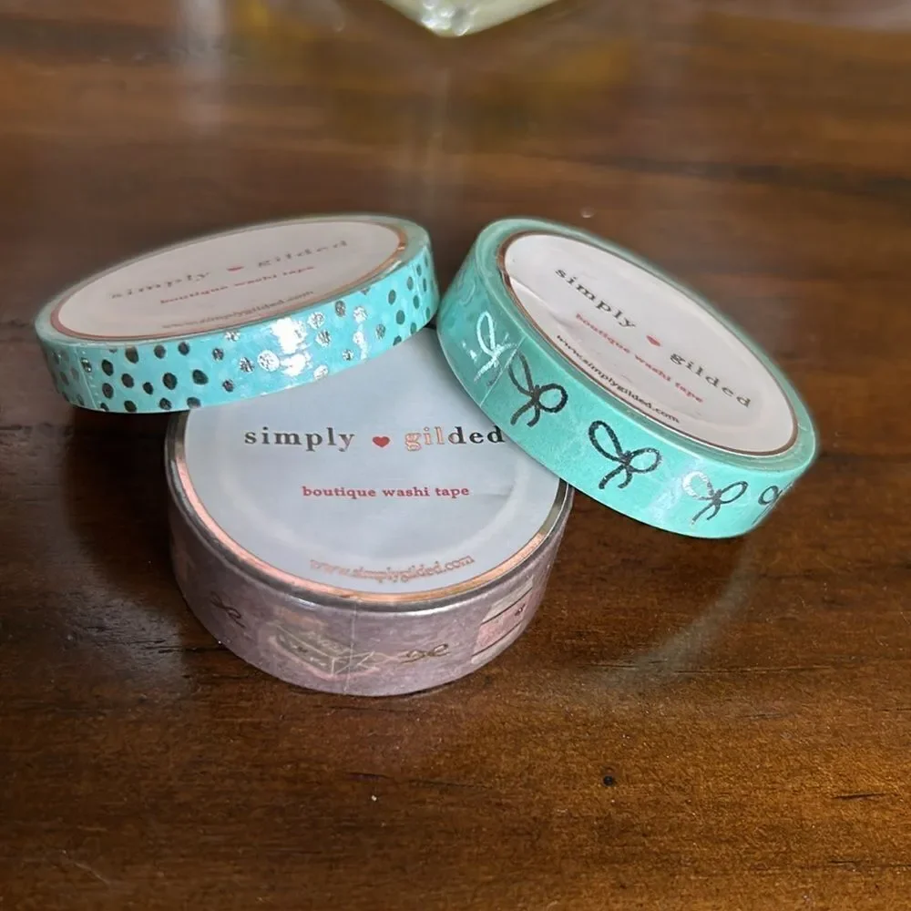 Simply Gilded Sticky notes notepad and Washi bundle