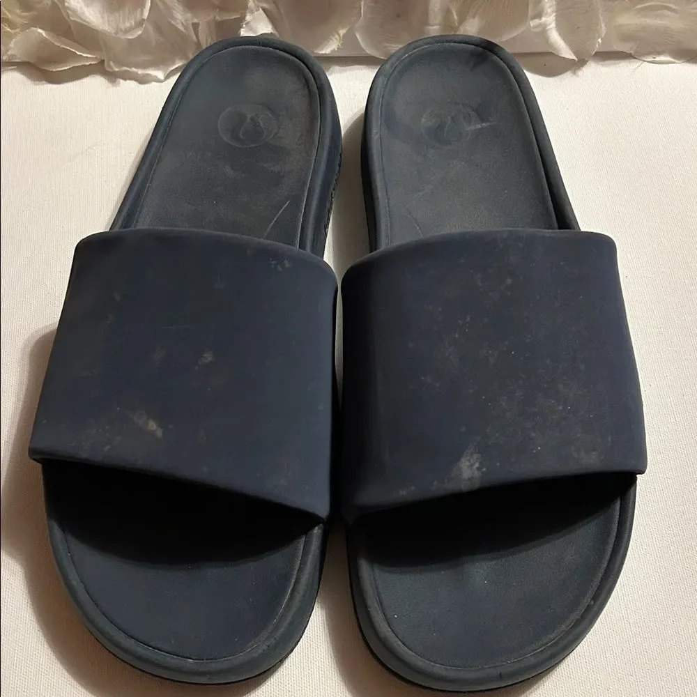 Lululemon Athletica Dark Blue Slide Sandals