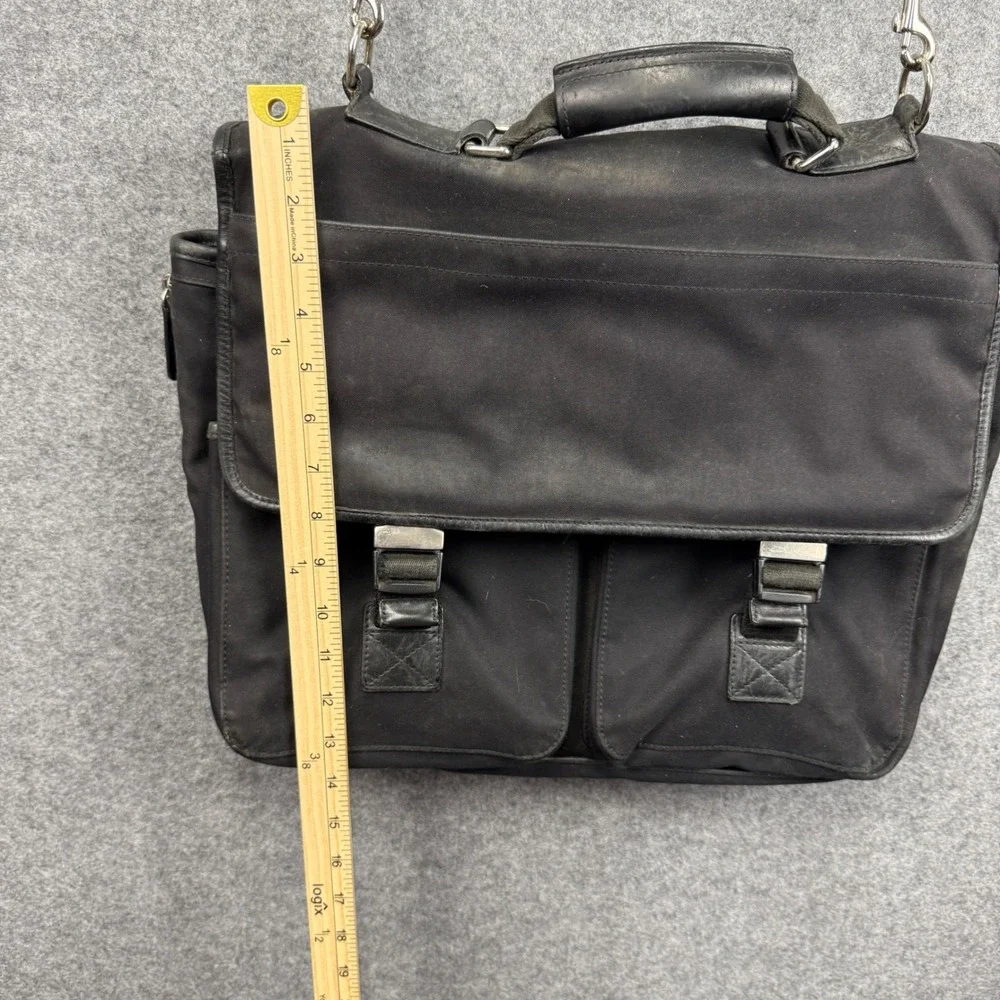 Coach Black Nylon Leather Messenger Bag Briefcase Laptop Bag 6410 Mens‎ Womens