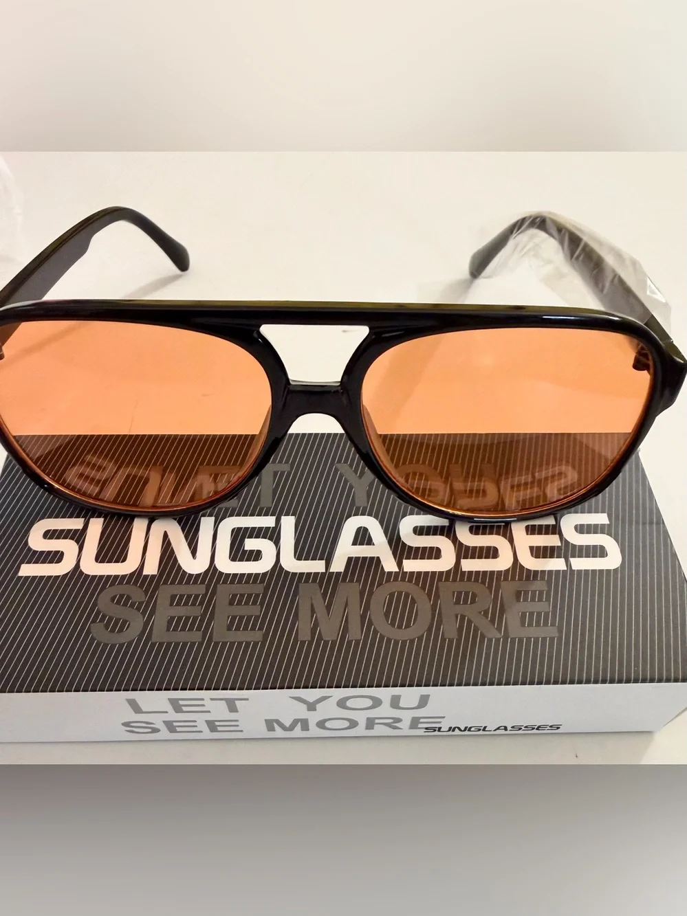 Black Frame Orange Lens Sunglasses - Unbranded VR/AR Accessory