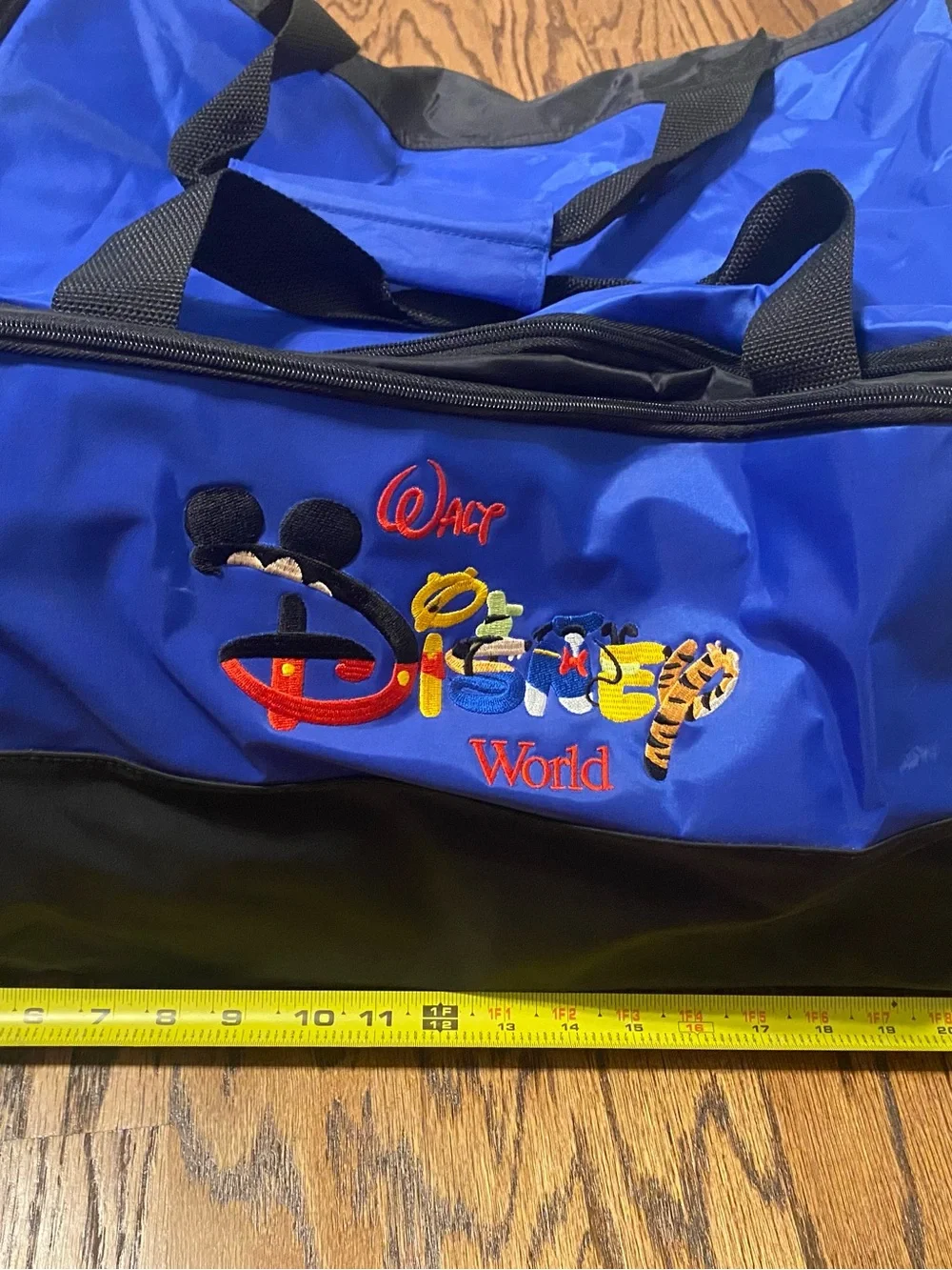Disney Blue and Black Duffel Bag with Red Accent large