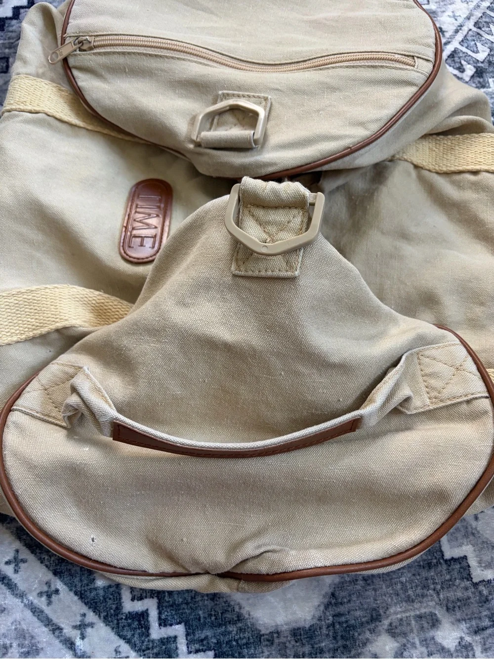 Vintage TIME Canvas Duffel Bag