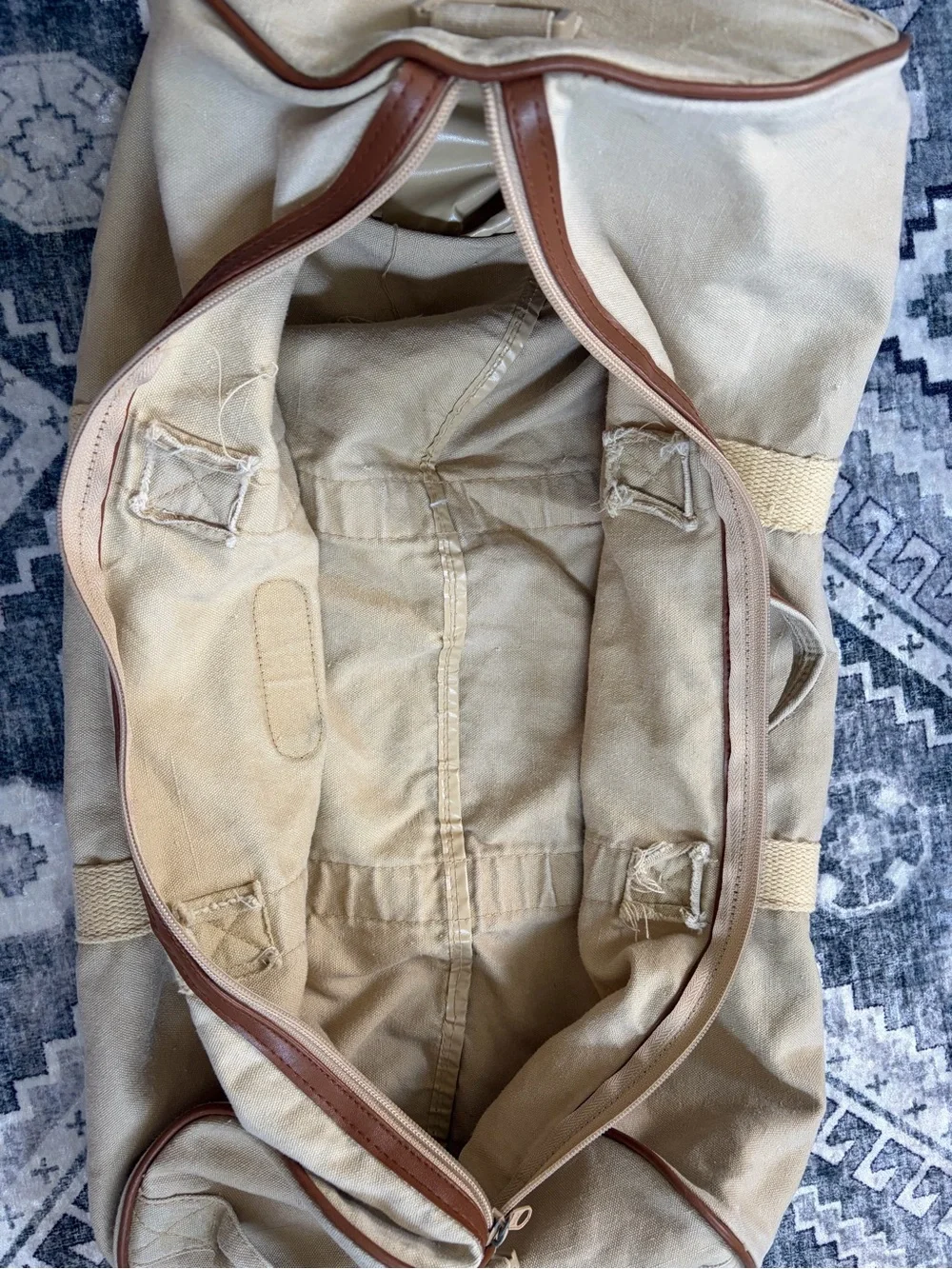 Vintage TIME Canvas Duffel Bag