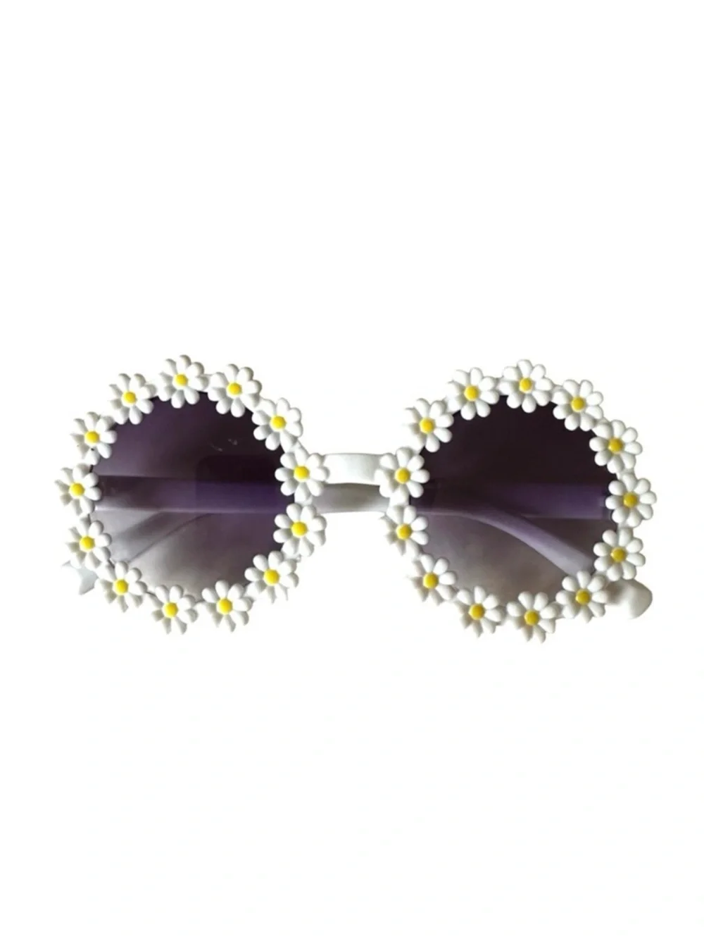 ⭐️ 5 for $25 Kids Floral Round Sunglasses with Daisy Accents & Purple Lenses