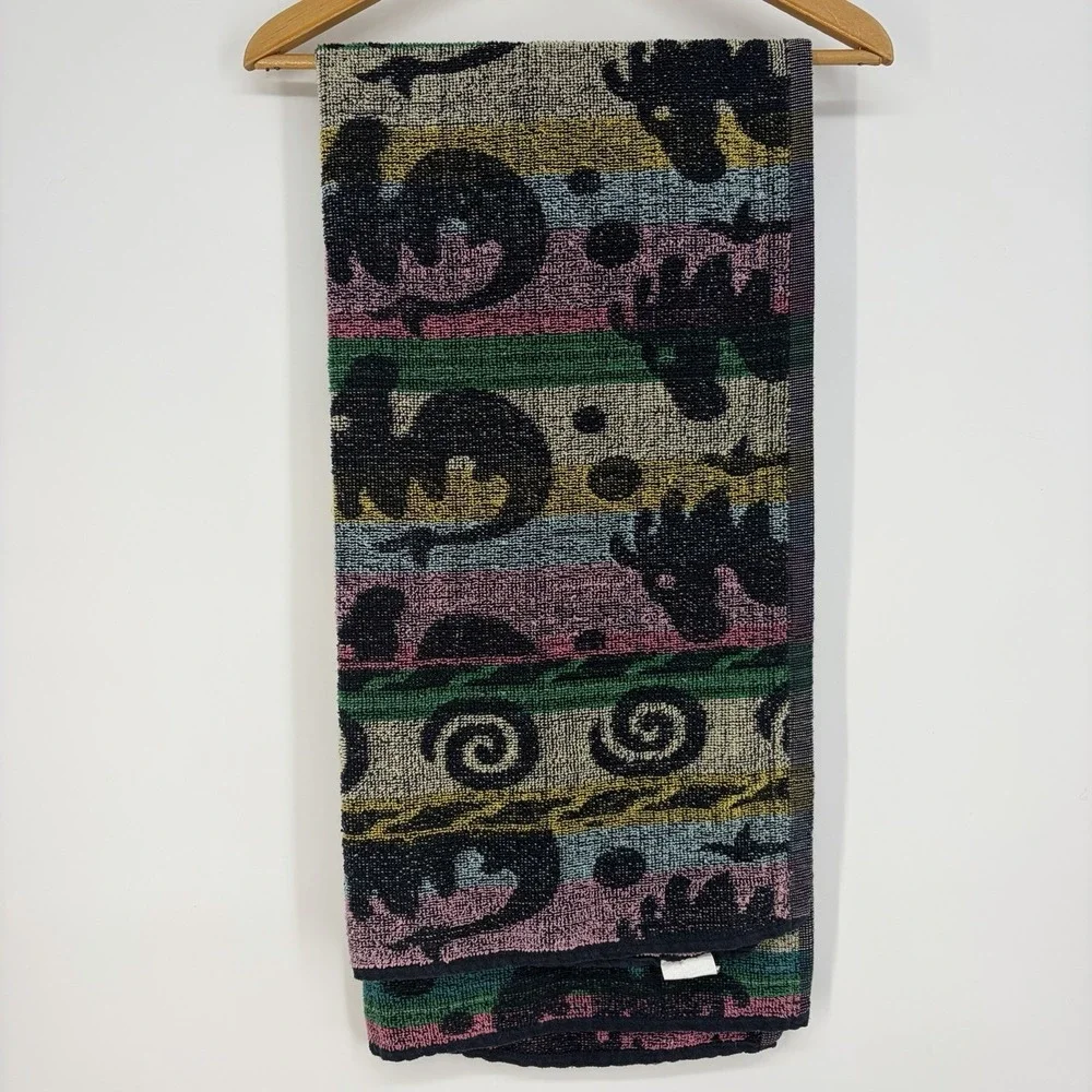 Vtg Kaufman Multicolored Tropical‎ Beach Pool Towel 28