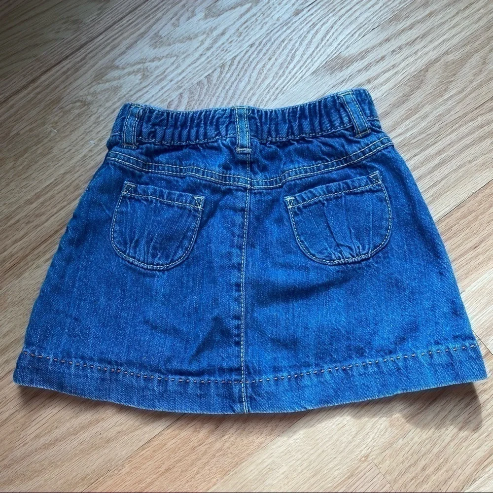 Gymboree Pumpkin Jean Skirt 3T Denim Halloween Pumpkin Patch Fall Thanksgiving