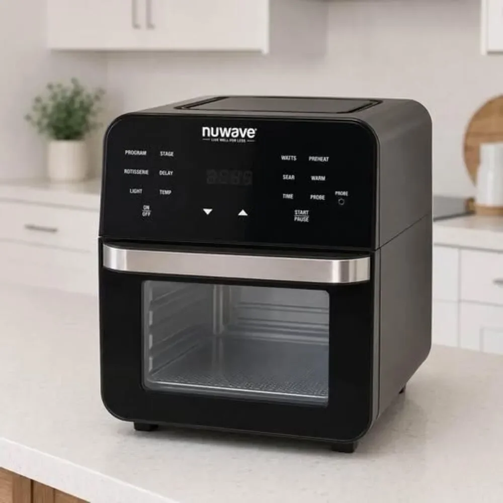 NuWave Brio 14-Quart Ultimate Air Fryer Oven With Rotisserie 1800W – Model 38001