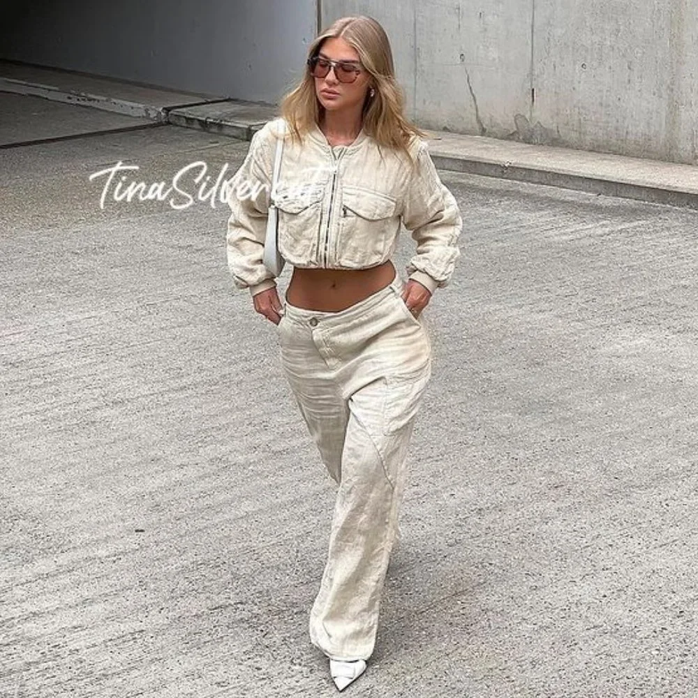 Zara Angled Waist Pants Sand Beige NWT