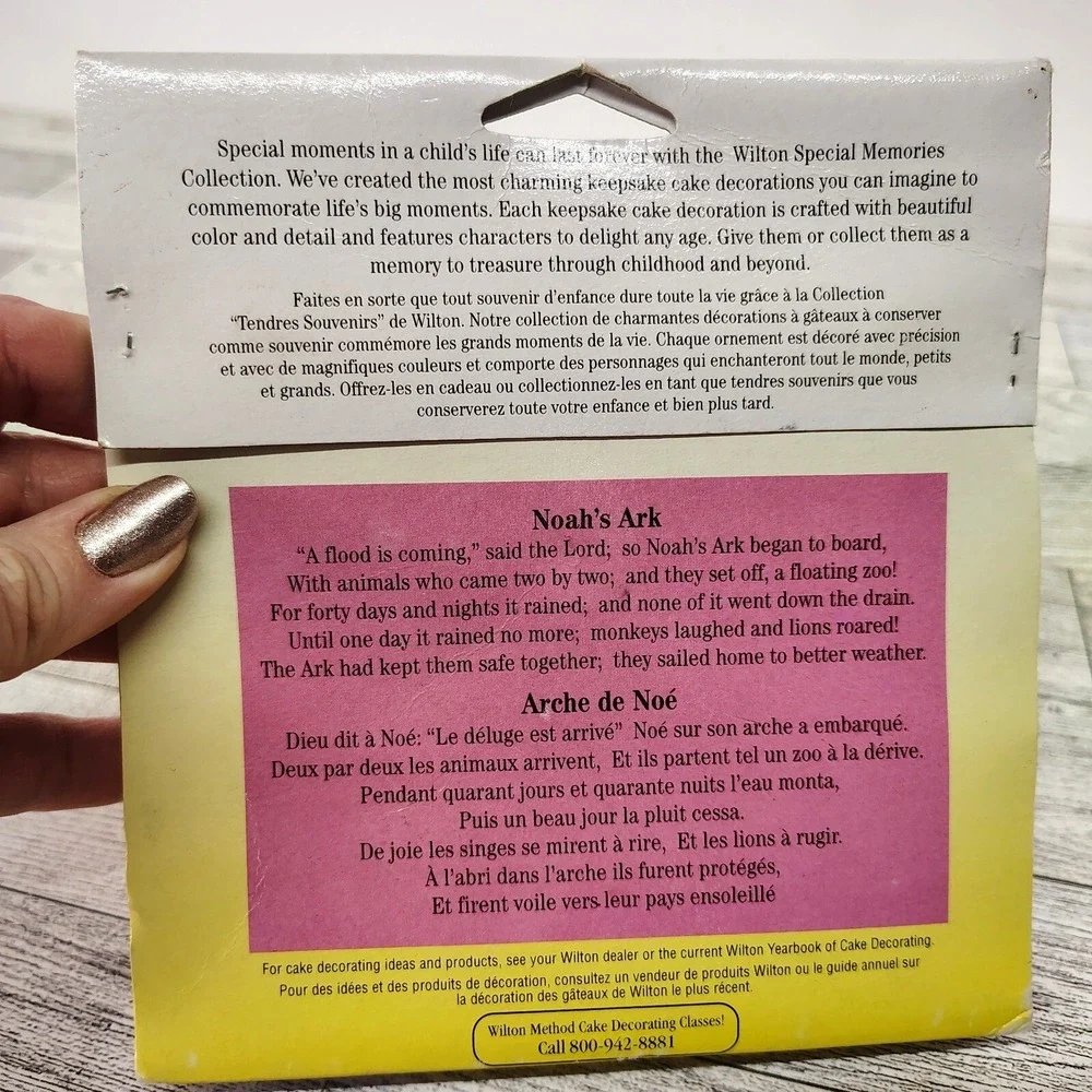 Wilton Noahs Ark Special Memories Keepsake Resin Cake Decoration Cake Topper New