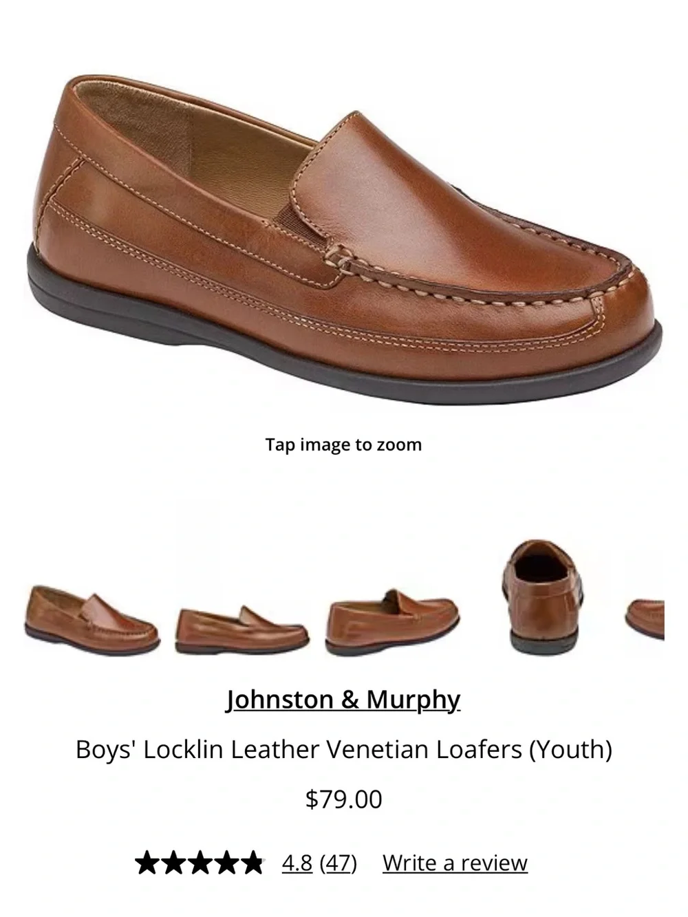 Johnston & Murphy size fair