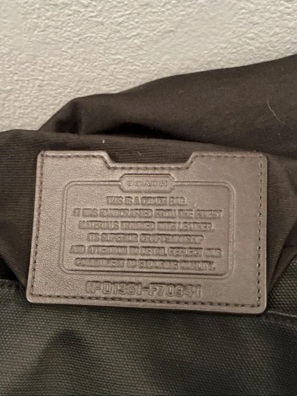 Coach Men's Black Messenger Bag with Camo Trim