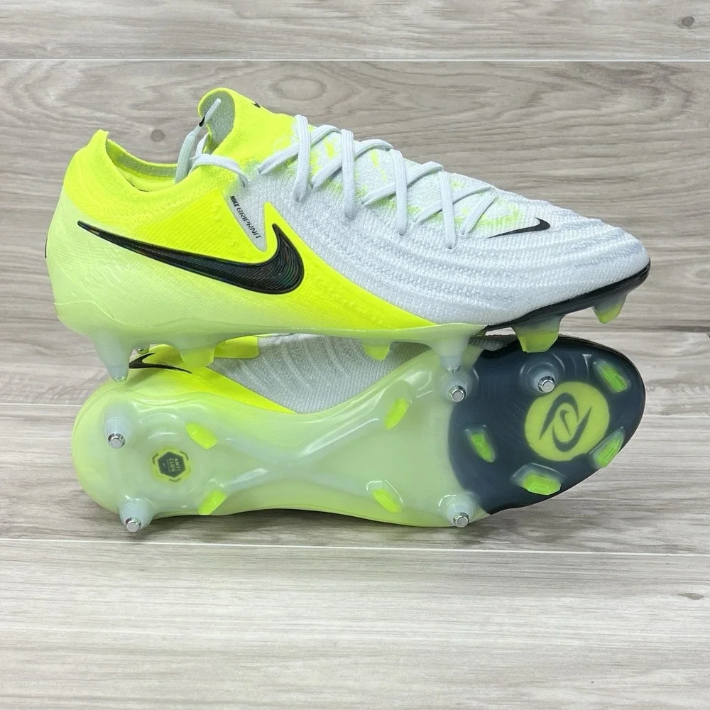 Nike Phantom GX II Elite SG Pro Yellow Soccer Cleats HF4356-003 Men's Size 10