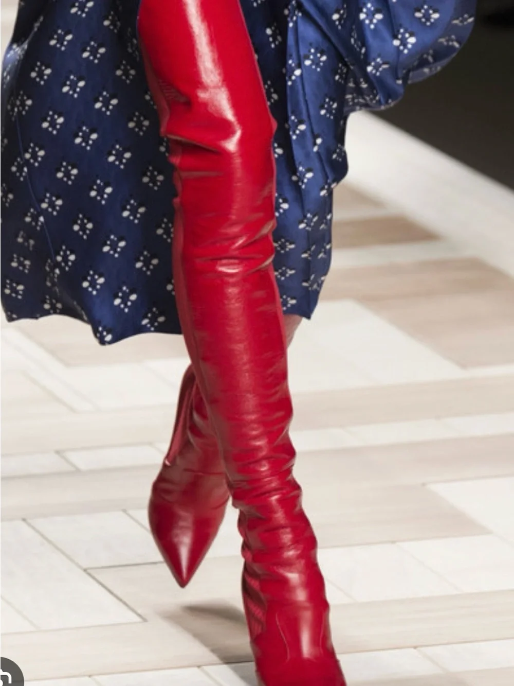 Fendi Rokoko Red Leather  Over-the-Knee Boots 7/37 NWT!! HOT!