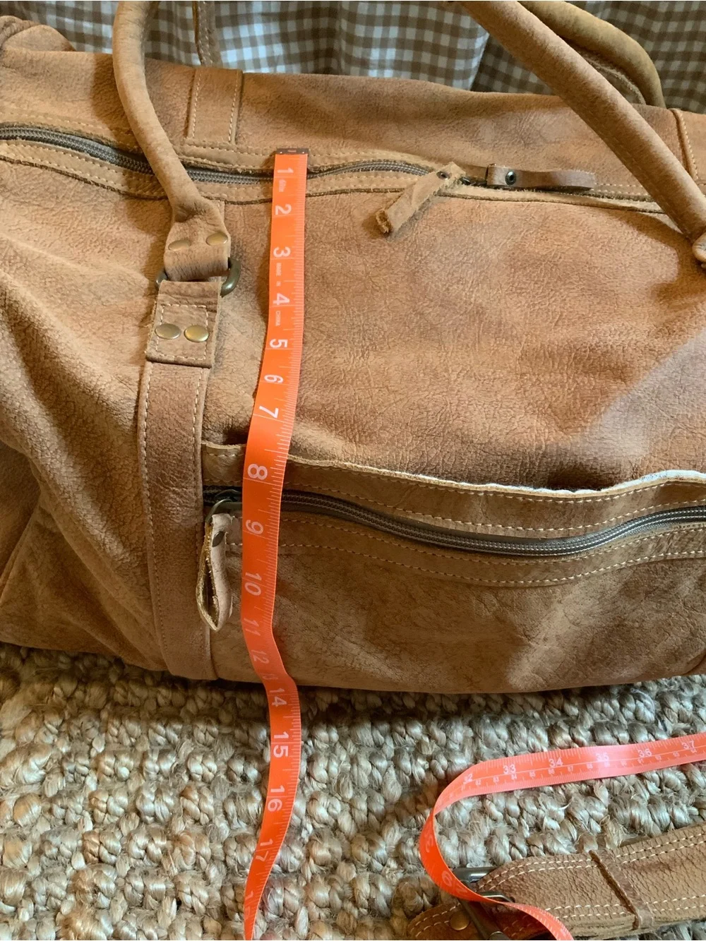 Myra Brown Leather Duffel Bag - Classic Travel Weekender NWOT