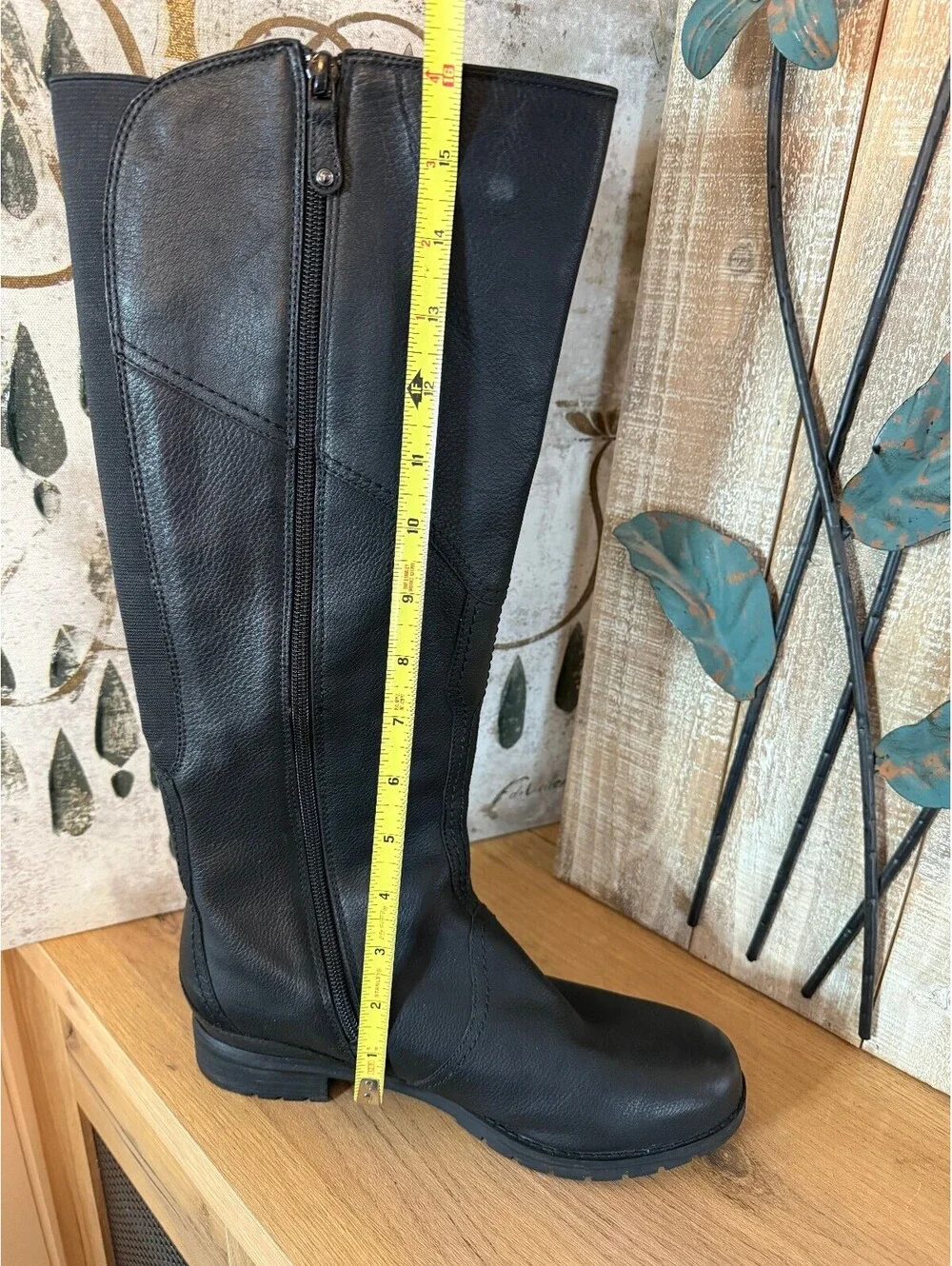 Rockport Hydro-Shield Womens 7.5W Black Leather Riding Boots