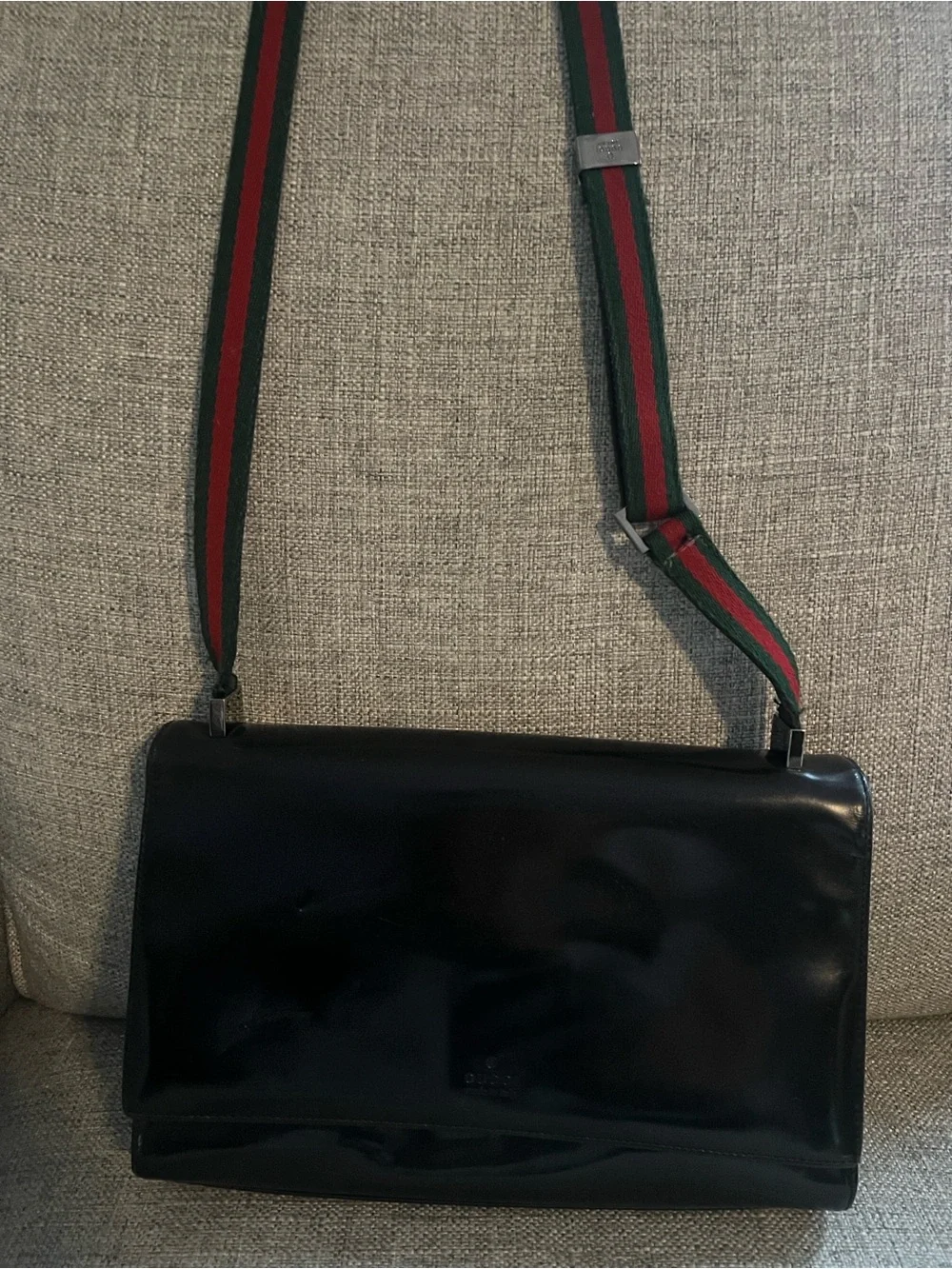 Gucci patent front partial