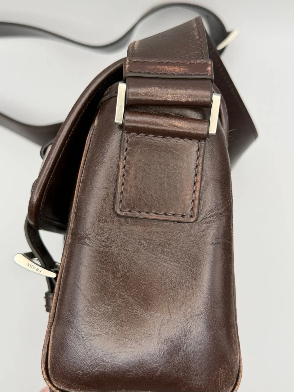 Prada leather messenger