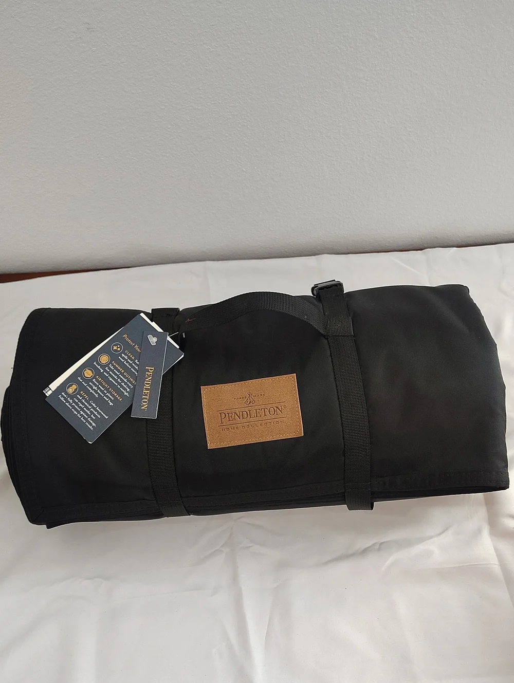 Pendleton Black Roll-Up Duffel Blanket