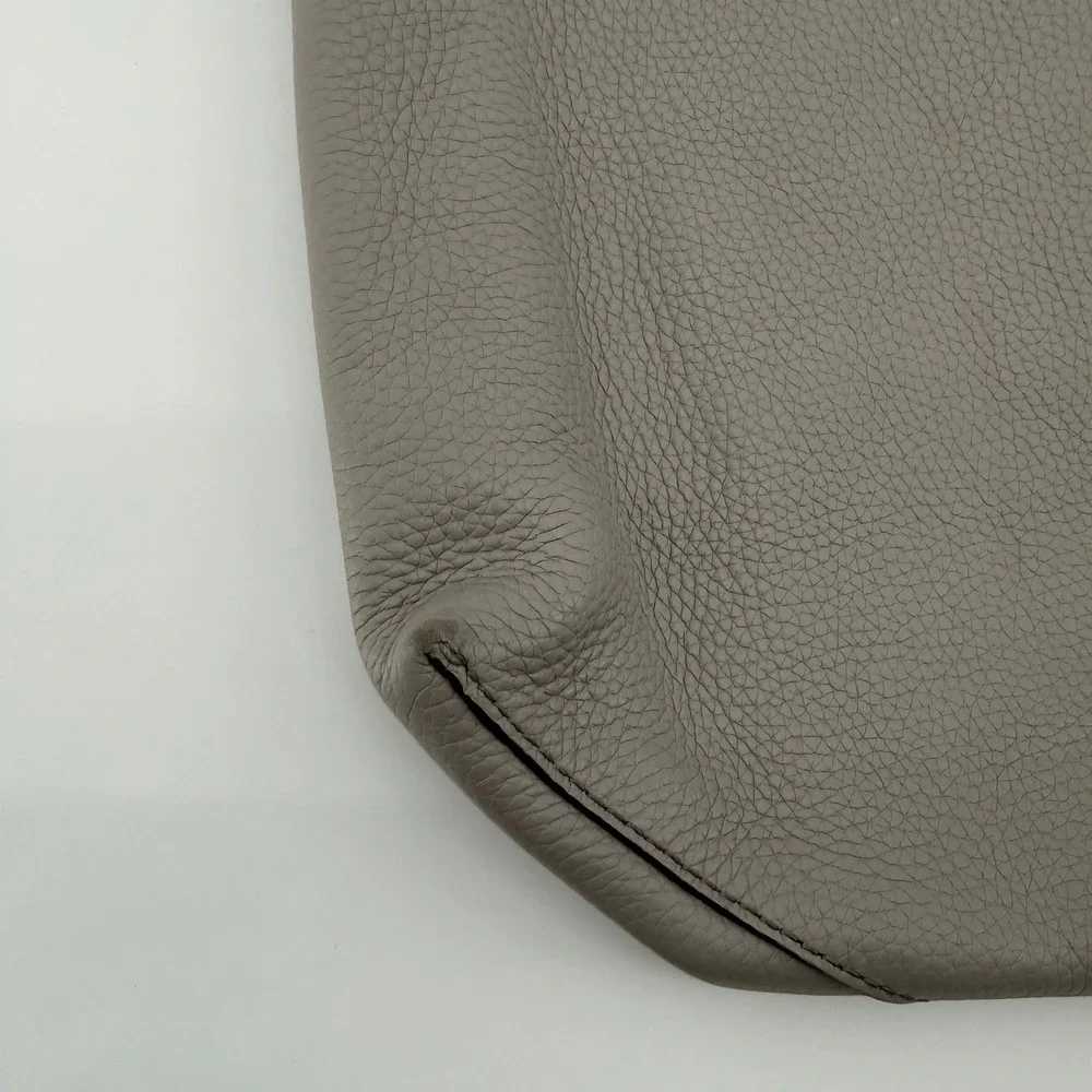 Michael Kors Junie Pebbled Leather Hobo Shoulder Bag Pearl Grey 30T8TX5H2L