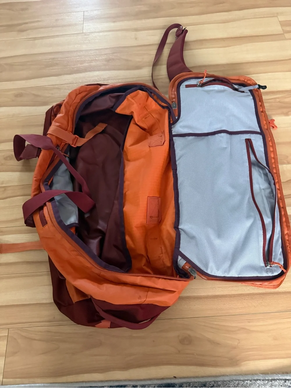 Men's Orange Travel Duffel Bag by REI 60L