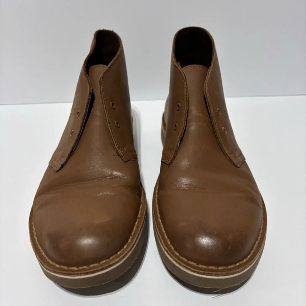 Clark’s Men’s Bushacre 2 Tan Leather Boots, Size 8.5 M