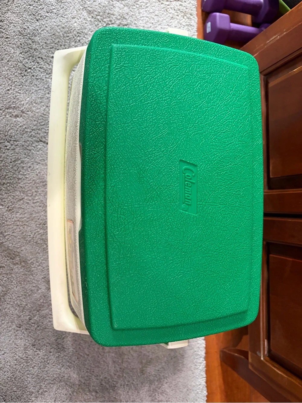 Coleman Oscar Two-Tone Green and Cream Cooler