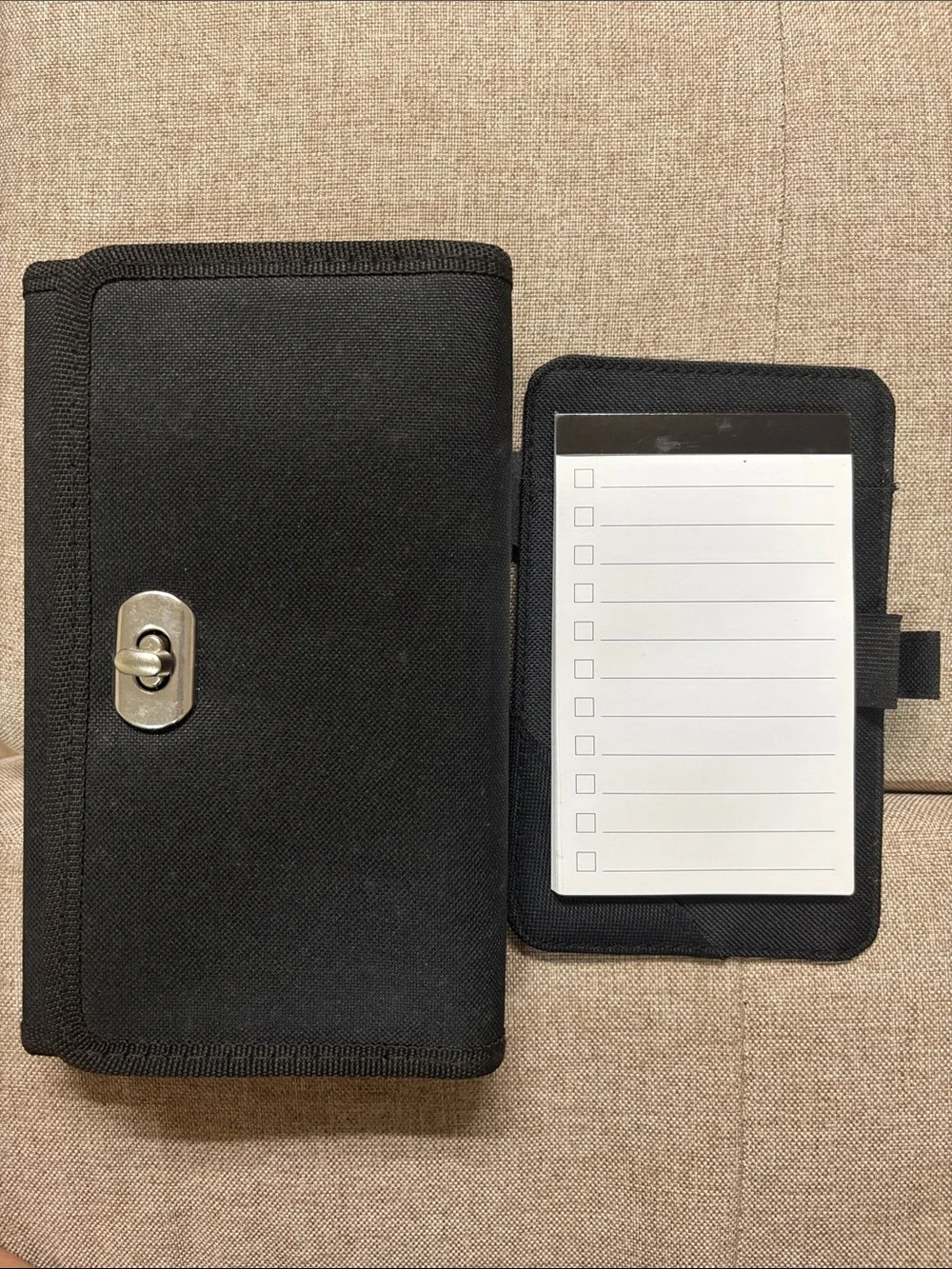 Black Monthly Accordion File Organizer with Secure Clasp - Home Storage