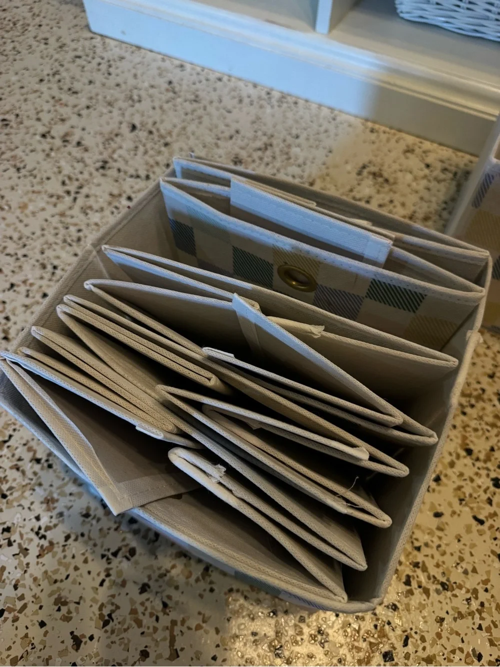 💗FREE WITH PURCHASE💗 Foldable Checkered 9 inch Storage Cube Bins (Set of 6)