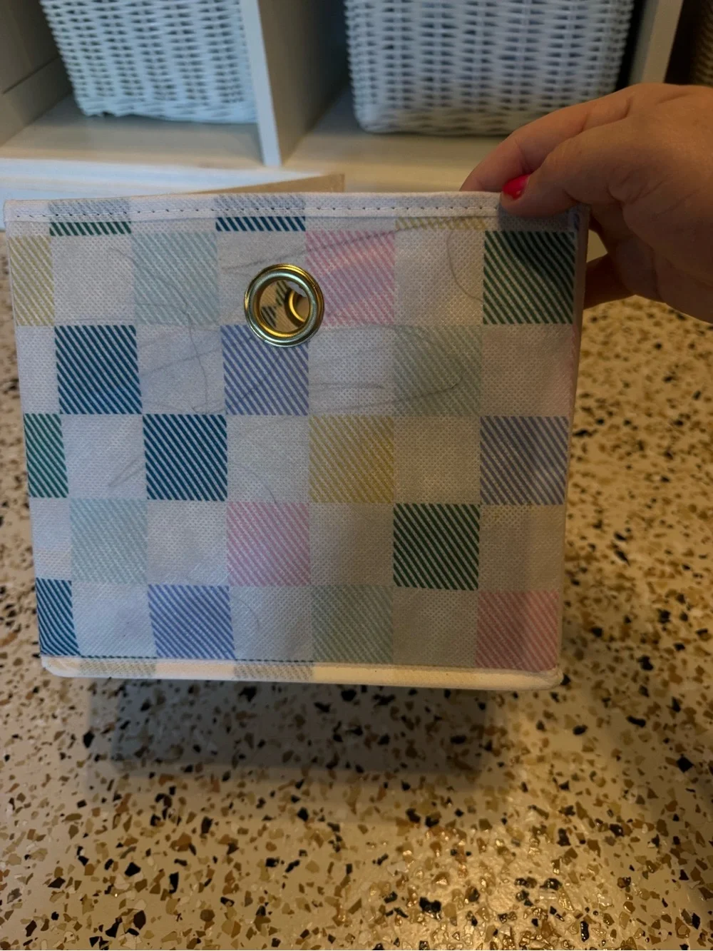 💗FREE WITH PURCHASE💗 Foldable Checkered 9 inch Storage Cube Bins (Set of 6)