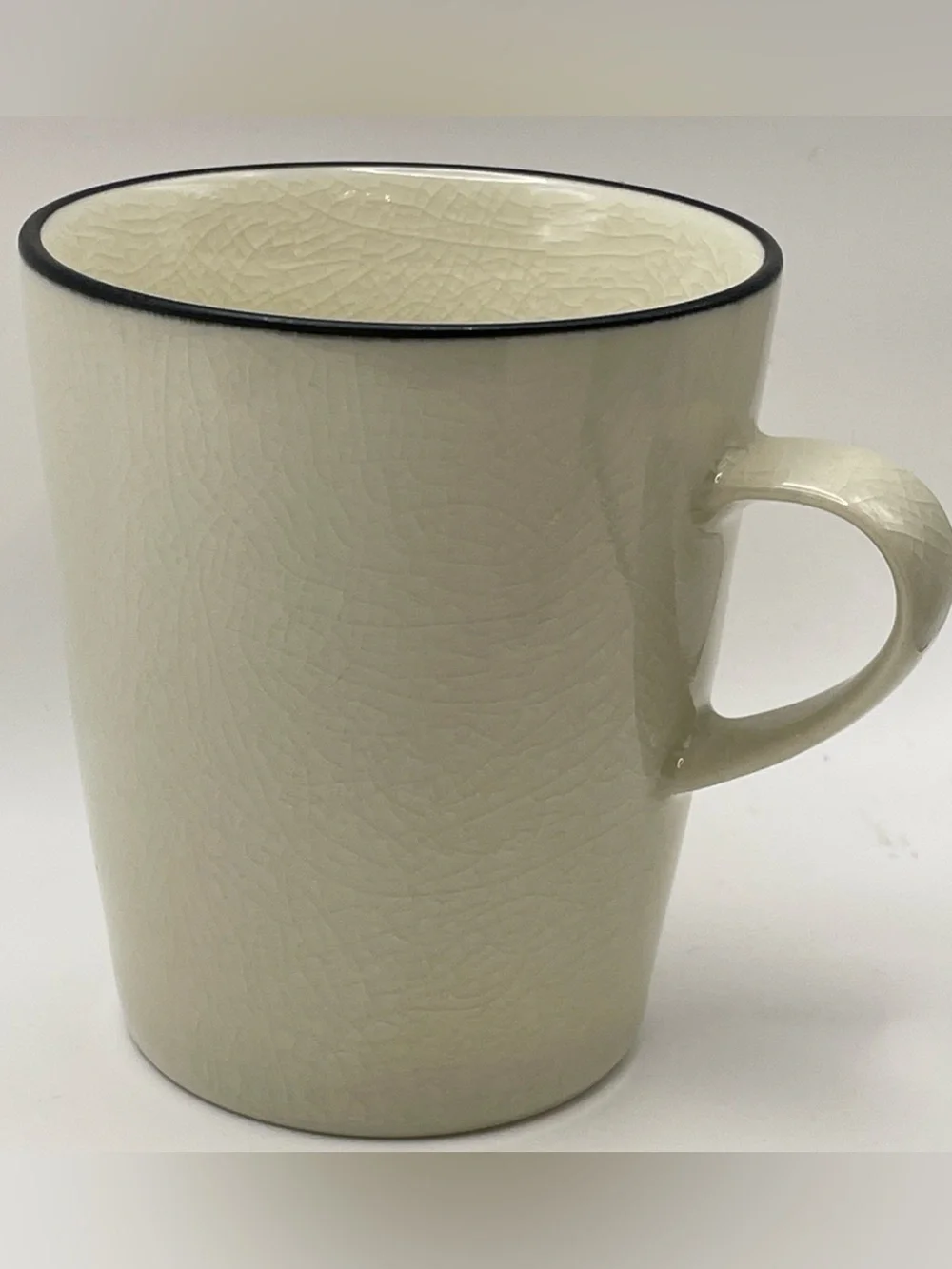 Crate & Barrel Kathleen Wills Kita Crackle-finish Ceramic Coffee Mug Set of 3