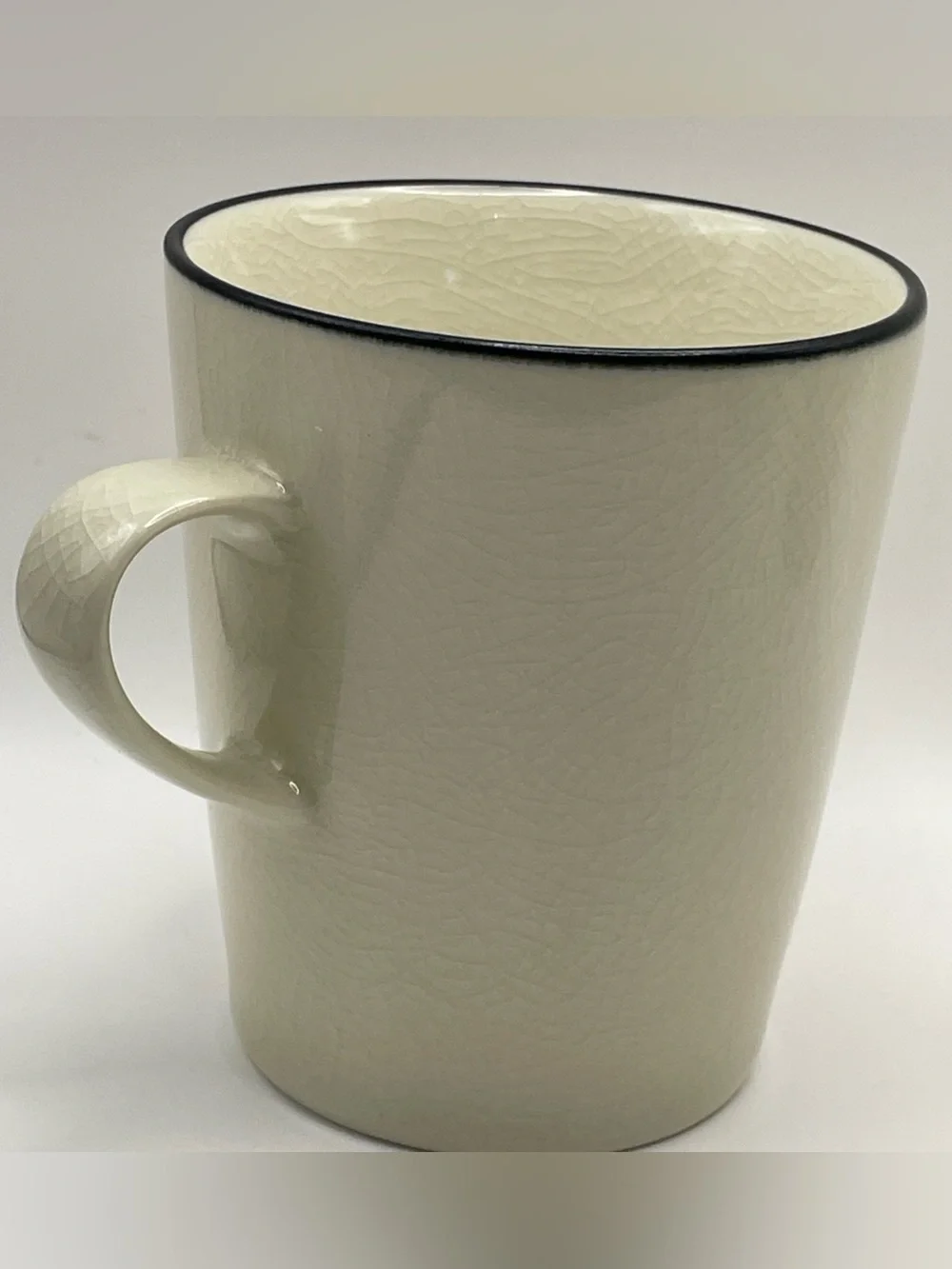 Crate & Barrel Kathleen Wills Kita Crackle-finish Ceramic Coffee Mug Set of 3