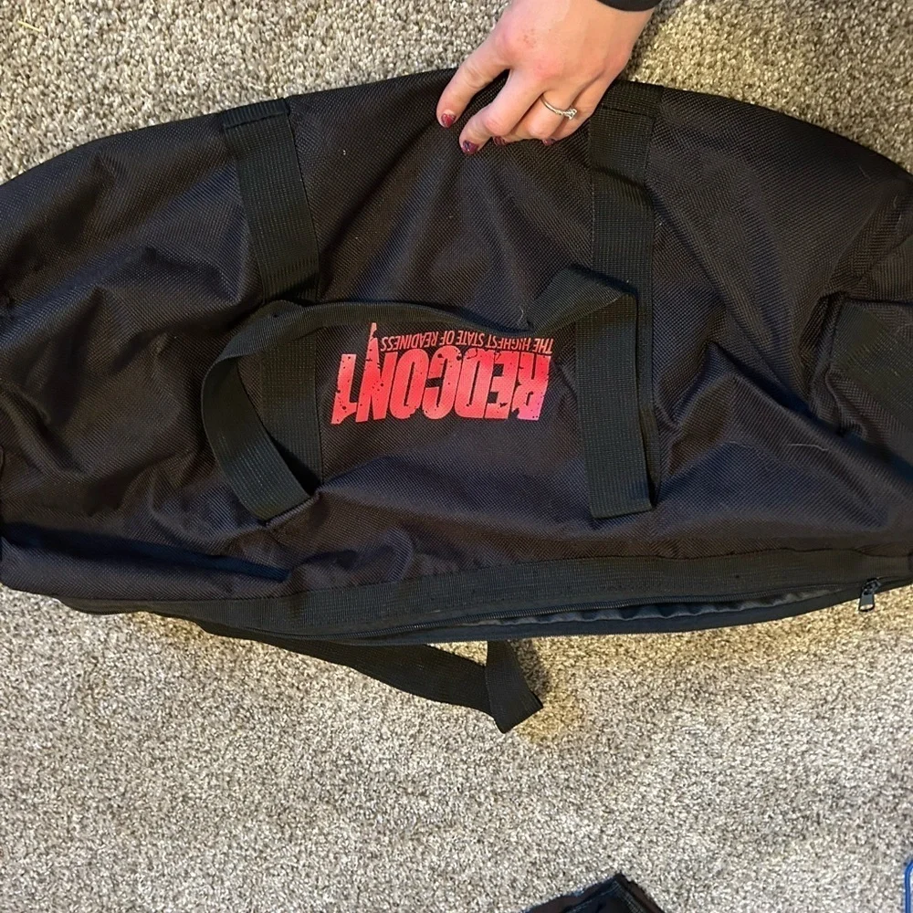Redcon supplements black duffle gym bag