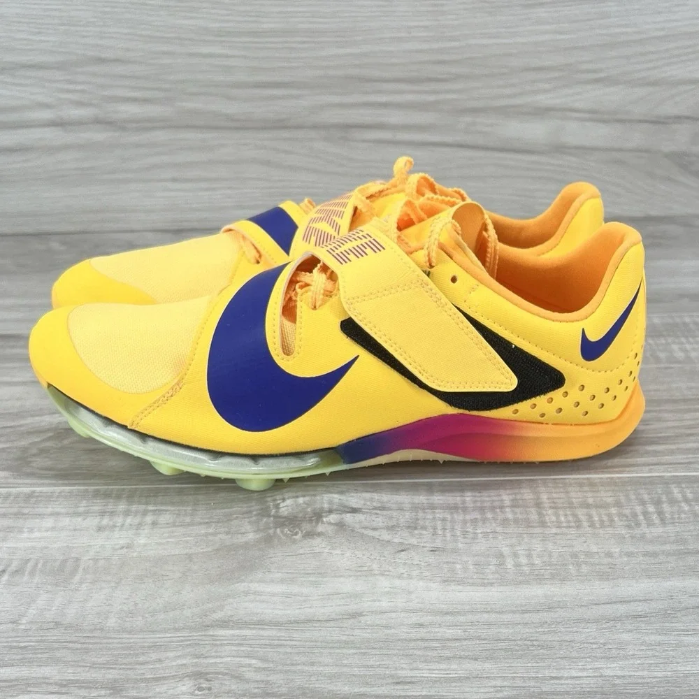 NEW Nike Air Zoom LJ Elite Long Jump Yellow Track Shoes nby FZ9326-800 Men's 10