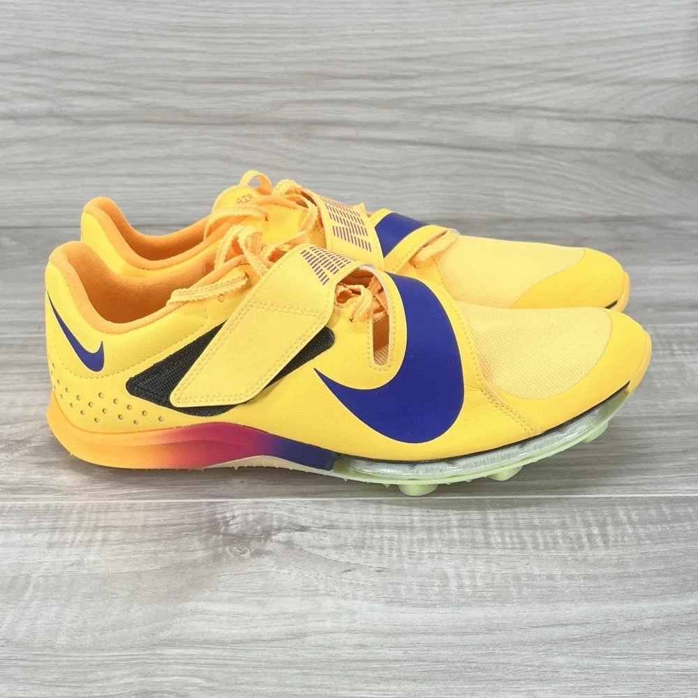 NEW Nike Air Zoom LJ Elite Long Jump Yellow Track Shoes nby FZ9326-800 Men's 10