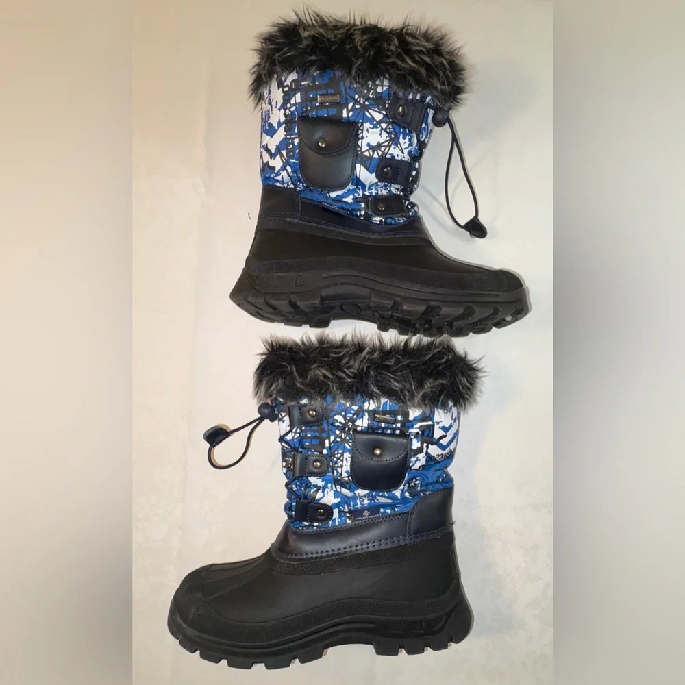EUC Snow Boots: Unisex, Waterproof, Zip Closure, Lace Tightener, Faux-Fur Lined