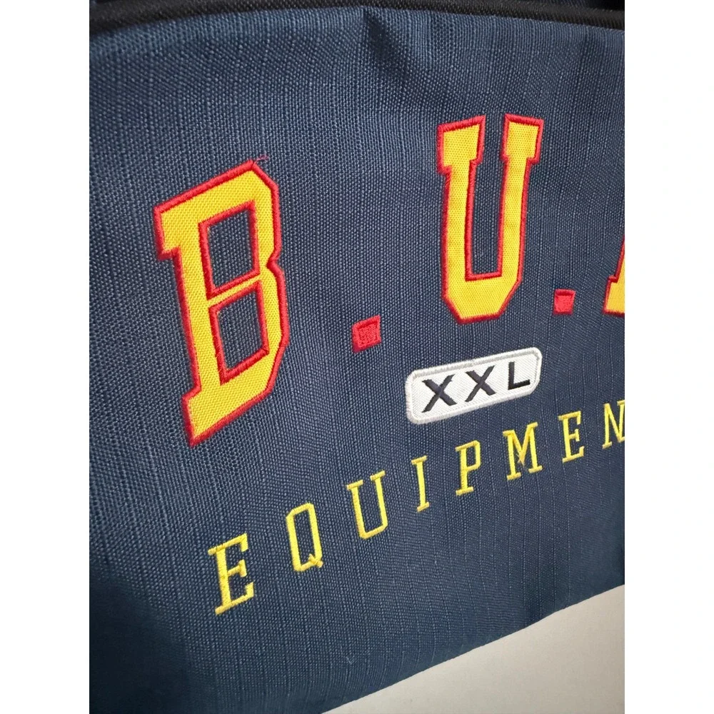 VTG B.U.M. Equipment XXL Duffel Bag Navy Blue Ripstop Nylon Travel Gym Bag